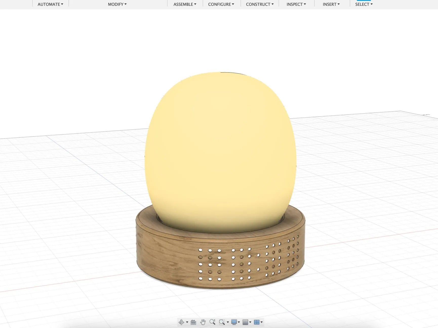 CAD model of the Focus Lamp