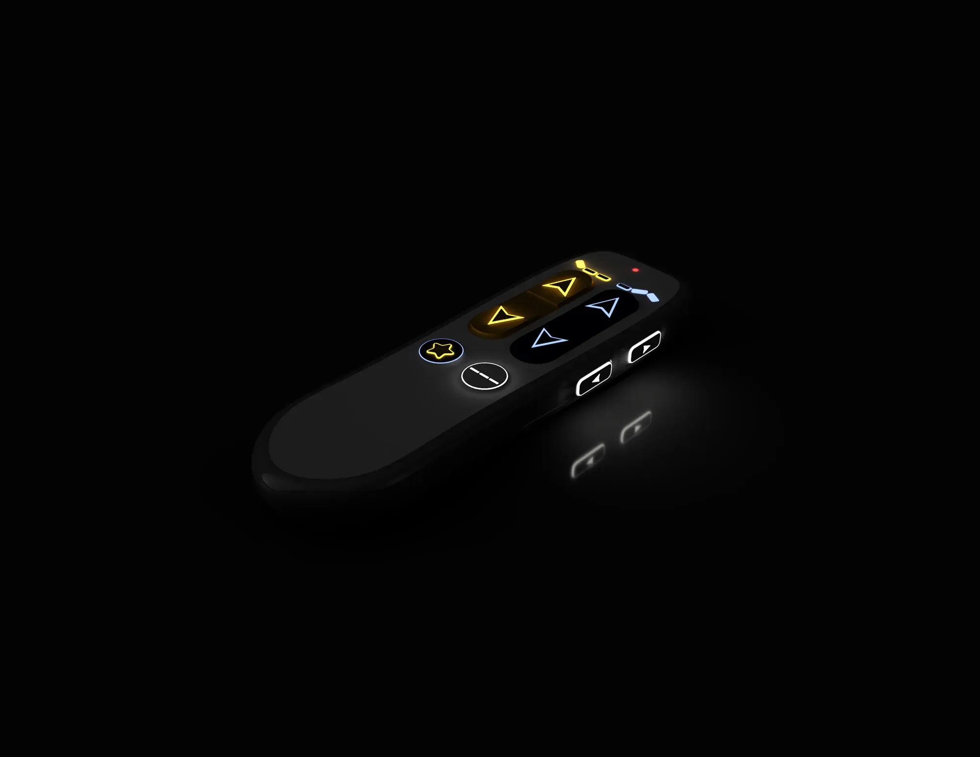Front view of the final remote design