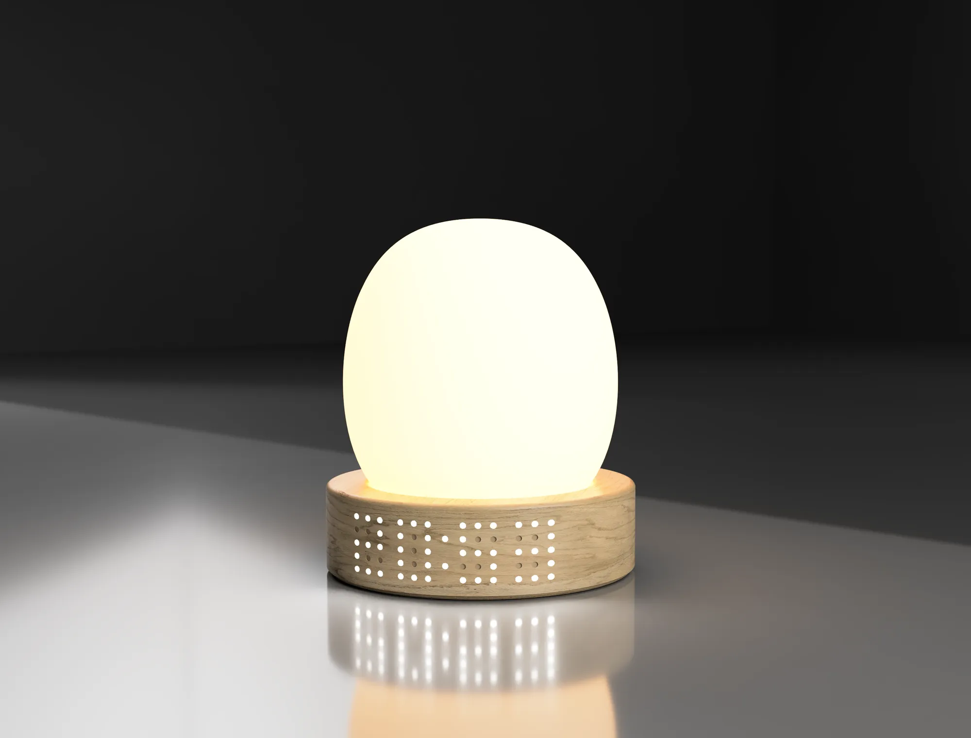 Render of the Focus Lamp from above