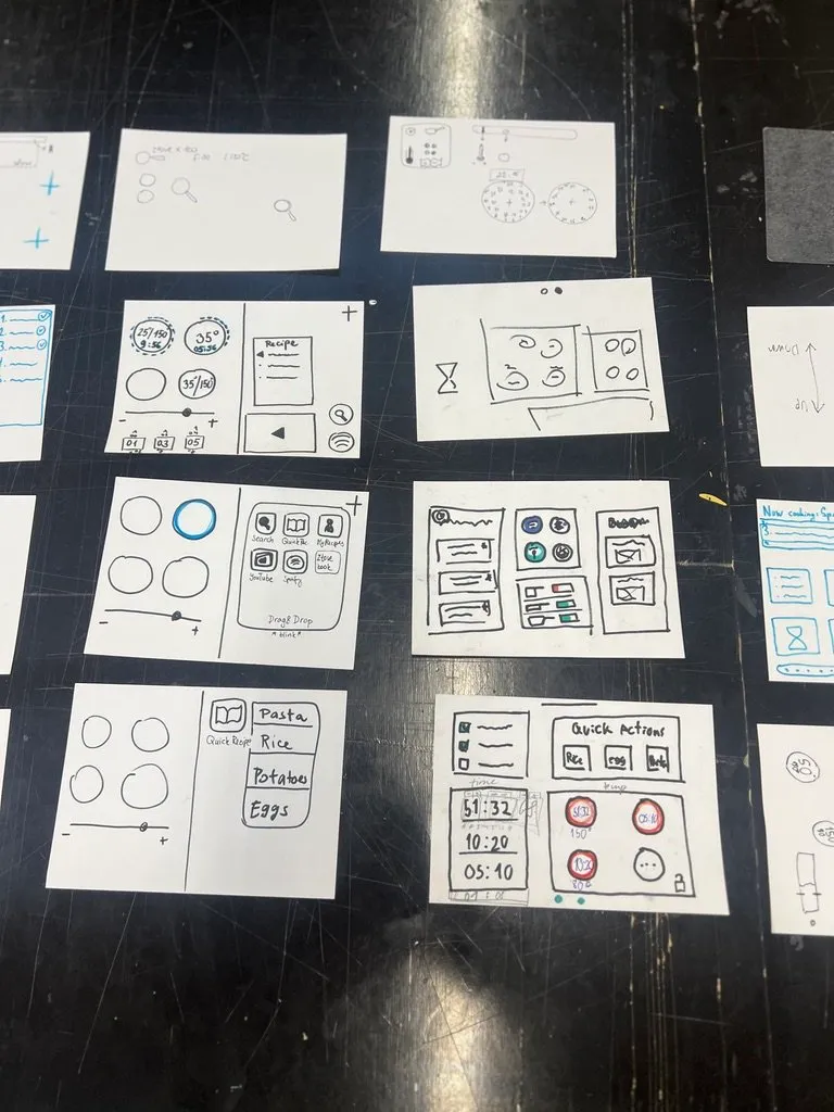 Interface concept sketches from the participatory workshops